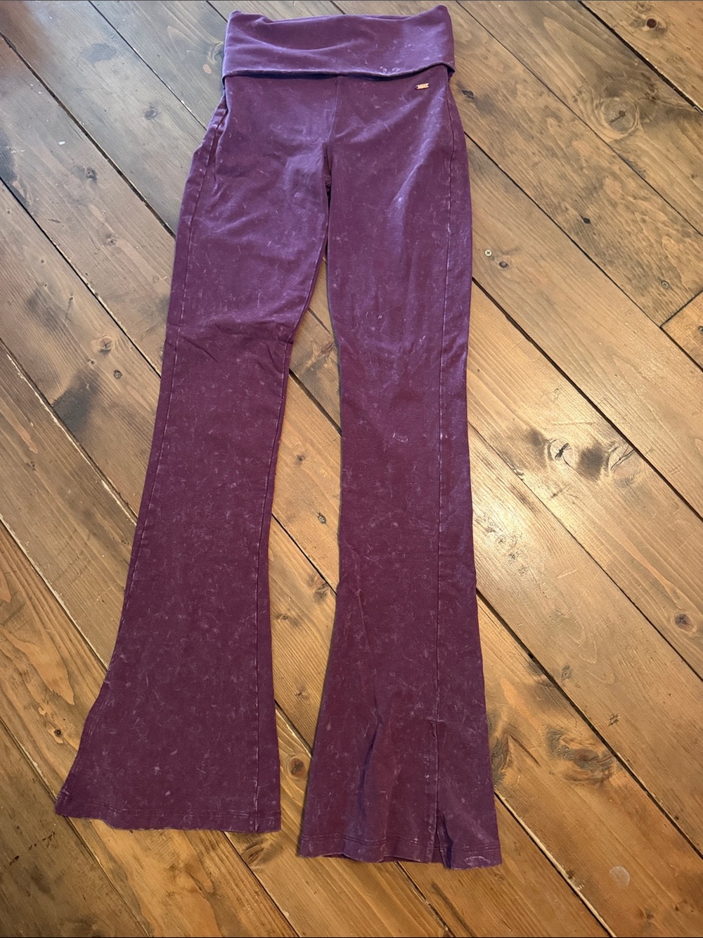 PINK Victoria's Secret Plum Flare Yoga Pants